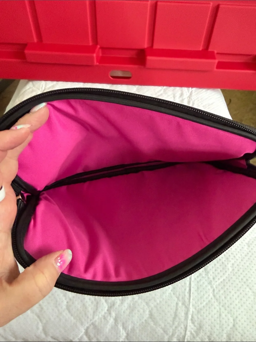 kate spade Black Tablet Sleeve with Multicolor Confetti Dots